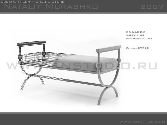 pouff 3D Model .c4d .max .obj .3ds .fbx .stl .blend