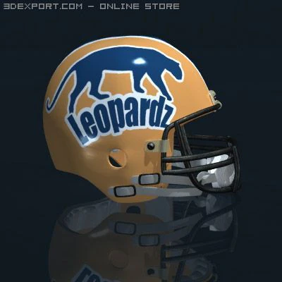 football helmet 3D Model .c4d .max .obj .3ds .fbx .stl .blend 