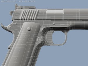 smith and wesson 1911 pistol 3D मॉडल