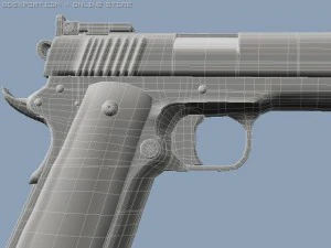 smith and wesson 1911 pistol 3D Model