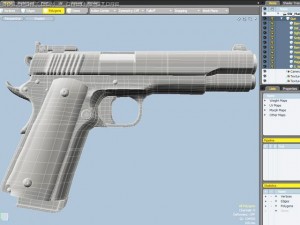 smith and wesson 1911 pistol 3D मॉडल