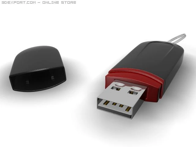 usb flash memory 3D Model .c4d .max .obj .3ds .fbx .stl .blend 