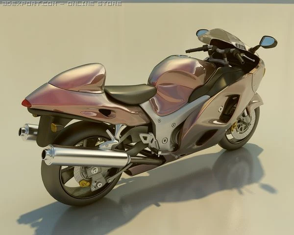 suzuki hayabusa 3D Model .c4d .max .obj .3ds .fbx .stl .blend 