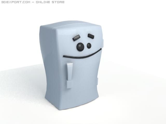 refrigerator 3D Модель .c4d .max .obj .3ds .fbx .stl .blend 