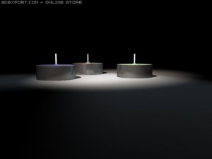 tea lights 3D Model