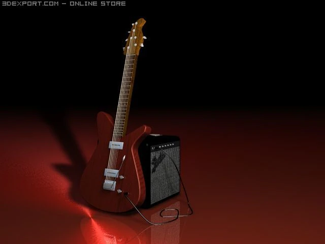 guitar   amp 3D Model .c4d .max .obj .3ds .fbx .stl .blend 