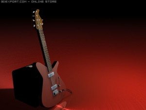 guitar + amp 3Dモデル