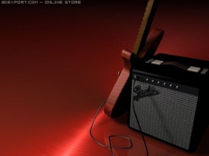 guitar + amp 3Dモデル