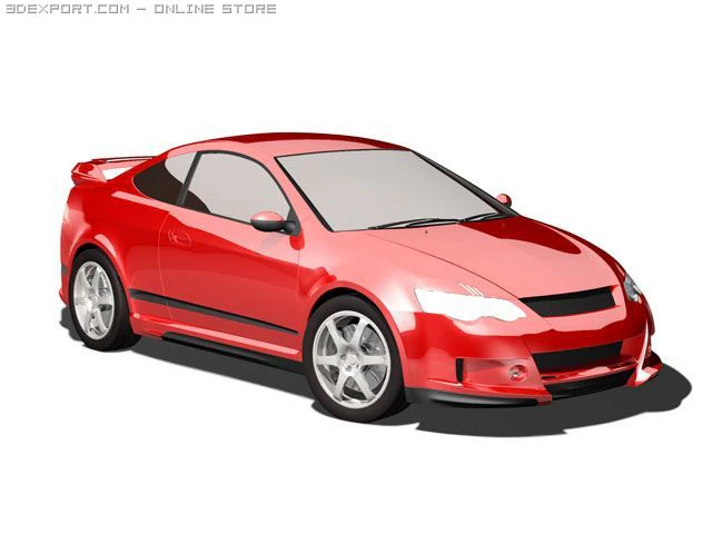 acura rsx tuning 3D Model .c4d .max .obj .3ds .fbx .stl .blend 
