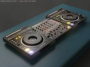 DJ-Plattenspieler 3D Modell
