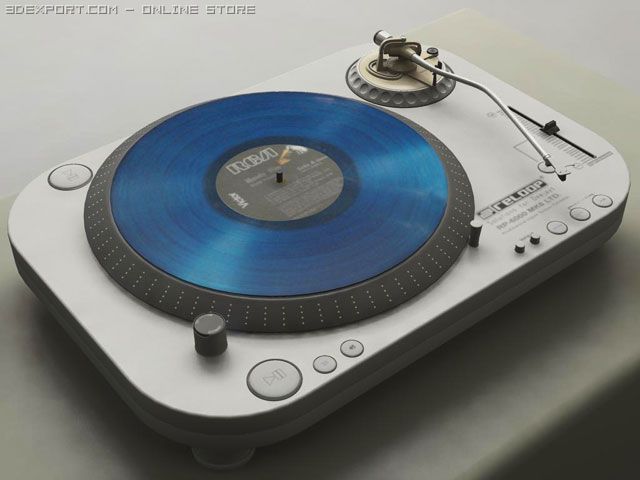 reloop turntable rp6000 mk6 Model 3D .c4d .max .obj .3ds .fbx .stl .blend 