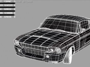 shelby gt500 3D 모델
