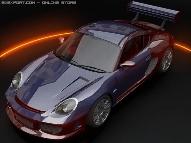 porshe caymans 3D Model .c4d .max .obj .3ds .fbx .stl .blend 