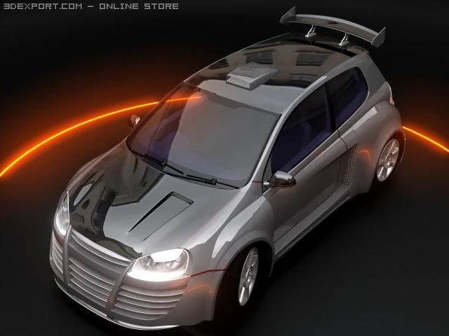volkswagen golf gti 3D Model .c4d .max .obj .3ds .fbx .stl .blend 