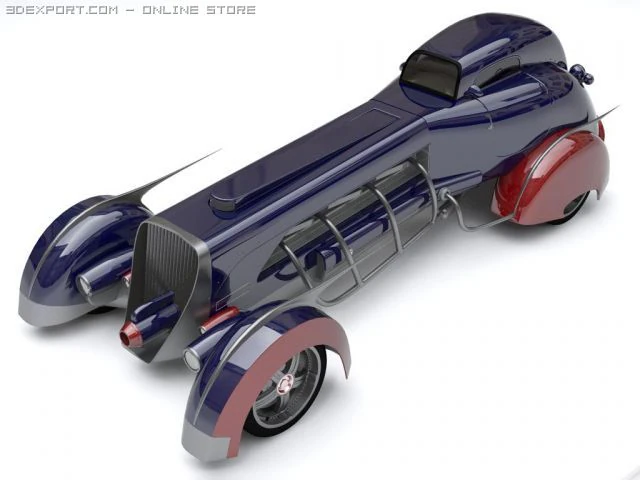 hot rod concept 3D Model .c4d .max .obj .3ds .fbx .stl .blend 