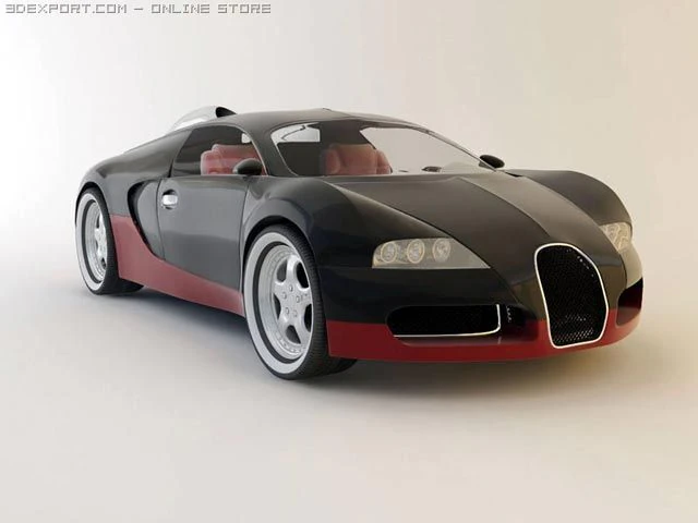 bugatti veyron 3D Model .c4d .max .obj .3ds .fbx .stl .blend 