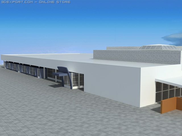 trade building 3D मॉडल .c4d .max .obj .3ds .fbx .stl .blend 