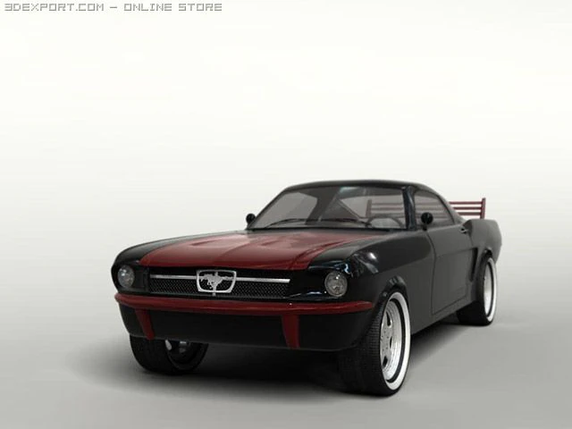 mustang gt 3D Model .c4d .max .obj .3ds .fbx .stl .blend