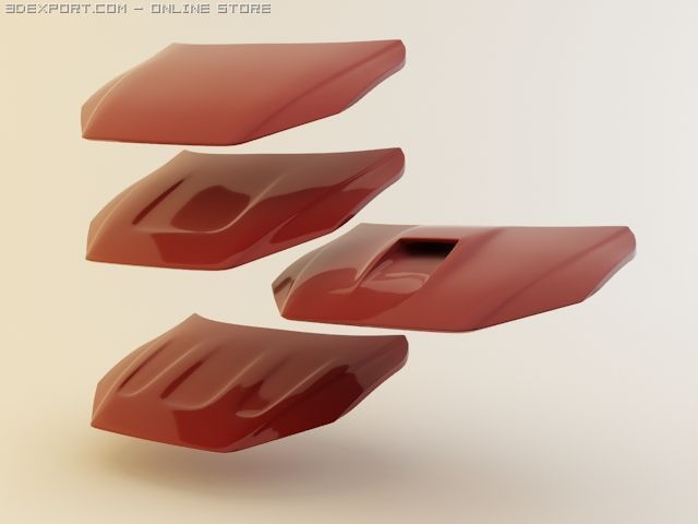 hoods for audi q7 3Dモデル .c4d .max .obj .3ds .fbx .stl .blend