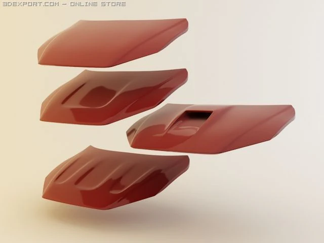 hoods for audi q7 3D Model .c4d .max .obj .3ds .fbx .stl .blend 