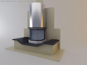 fireplace broadway Modelo 3D