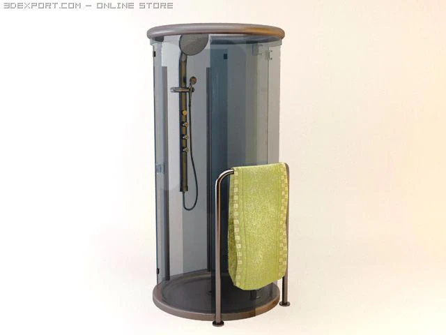 shower booth 3D Model .c4d .max .obj .3ds .fbx .stl .blend