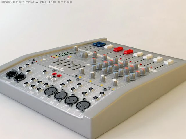 mackie dfx6 dj mixer 3D Model .c4d .max .obj .3ds .fbx .stl .blend