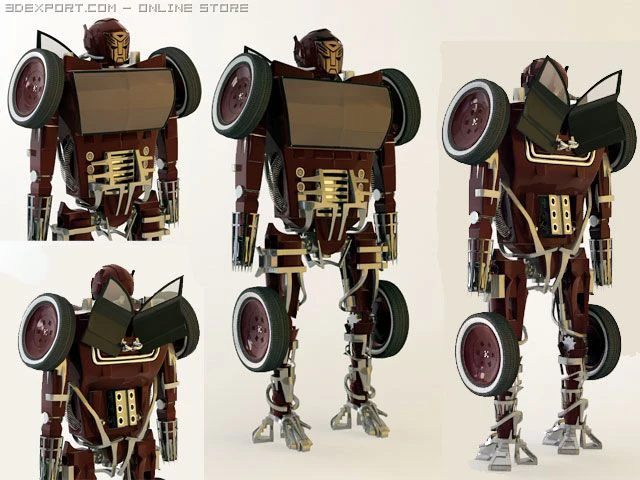 robot transformer 3D Model .c4d .max .obj .3ds .fbx .stl .blend 