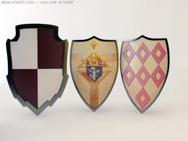 shields 3D Model .c4d .max .obj .3ds .fbx .stl .blend 