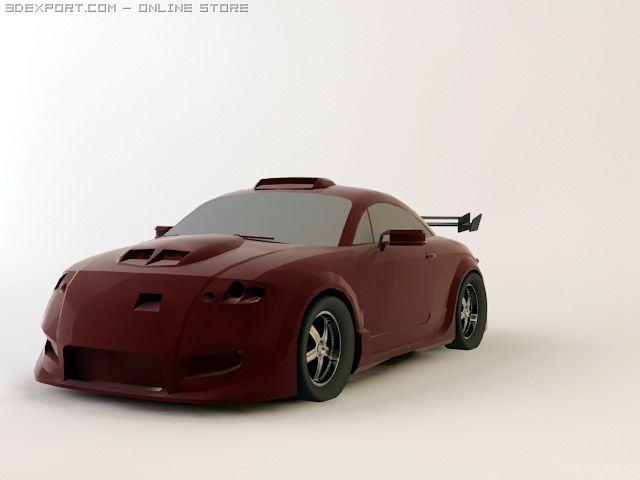 audi tt tuned 3D मॉडल .c4d .max .obj .3ds .fbx .stl .blend 