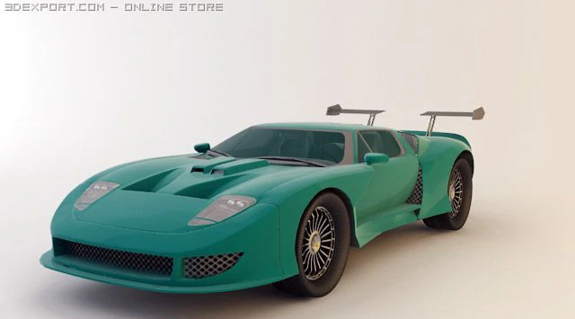 ford gt &agrave; l'&eacute;coute Modèle 3D .c4d .max .obj .3ds .fbx .stl .blend 