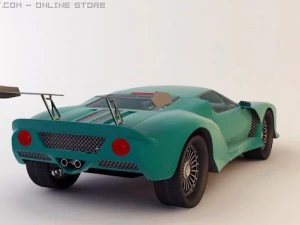 ford gt &agrave; l'&eacute;coute Modèle 3D