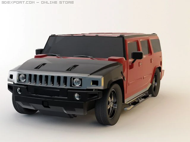 hammer h2 3D Model .c4d .max .obj .3ds .fbx .stl .blend 