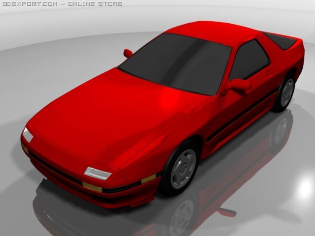 1986 mazda rx 7 3D Model .c4d .max .obj .3ds .fbx .stl .blend 
