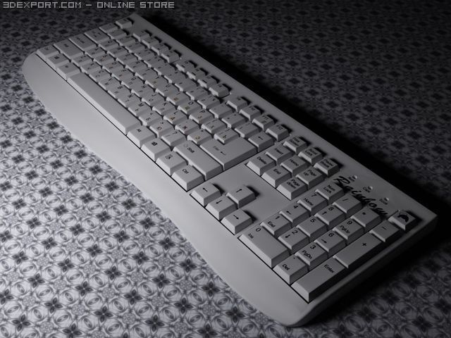 keyboard 3D Model .c4d .max .obj .3ds .fbx .stl .blend 