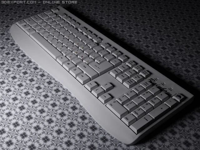 keyboard 3D Model .c4d .max .obj .3ds .fbx .stl .blend 