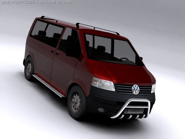 volkswagen transporter 3D Model .c4d .max .obj .3ds .fbx .stl .blend