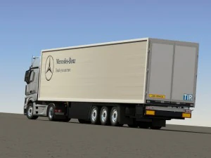 2012 mercedes benz actros with trailer 3D Model