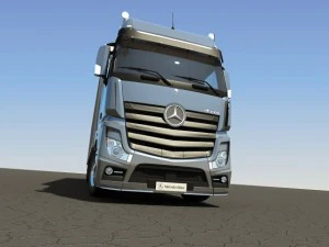 2012 mercedes benz actros with trailer 3D Model