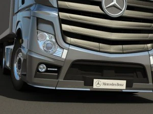 2012 mercedes benz actros with trailer 3D Model