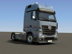 2012 mercedes benz actros with trailer 3D Model