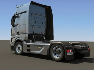 2012 mercedes benz actros with trailer 3D Model