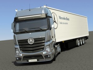 2012 mercedesbenz actros with trailer Model 3D