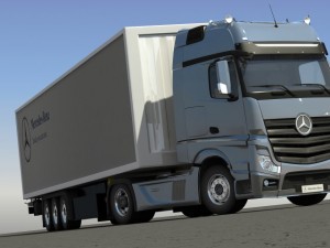 2012 mercedesbenz actros with trailer Model 3D