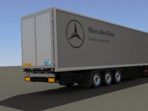 2012 mercedesbenz actros with trailer Model 3D