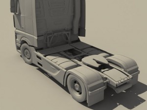 2012 mercedesbenz actros with trailer Model 3D