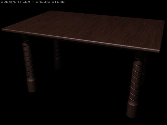 table 3D Model .c4d .max .obj .3ds .fbx .stl .blend 