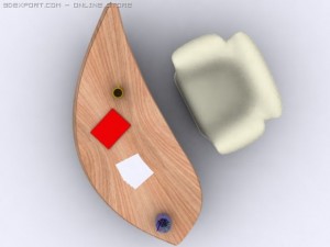 modern office table Modelo 3D