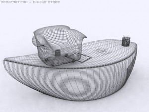 modern office table Modelo 3D