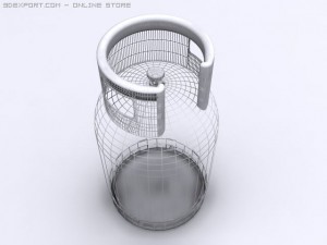 gass bottel Modelo 3D